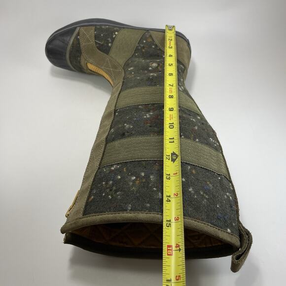 Sorel Sentry Tall Boots Womens Size 8.5 Convertible Green Wool Felt Front Zipper - Picture 5 of 12